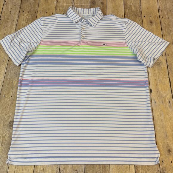 Vineyard Vines Performance On The Go Sankaty Polo Shirt XL - Picture 5 of 14